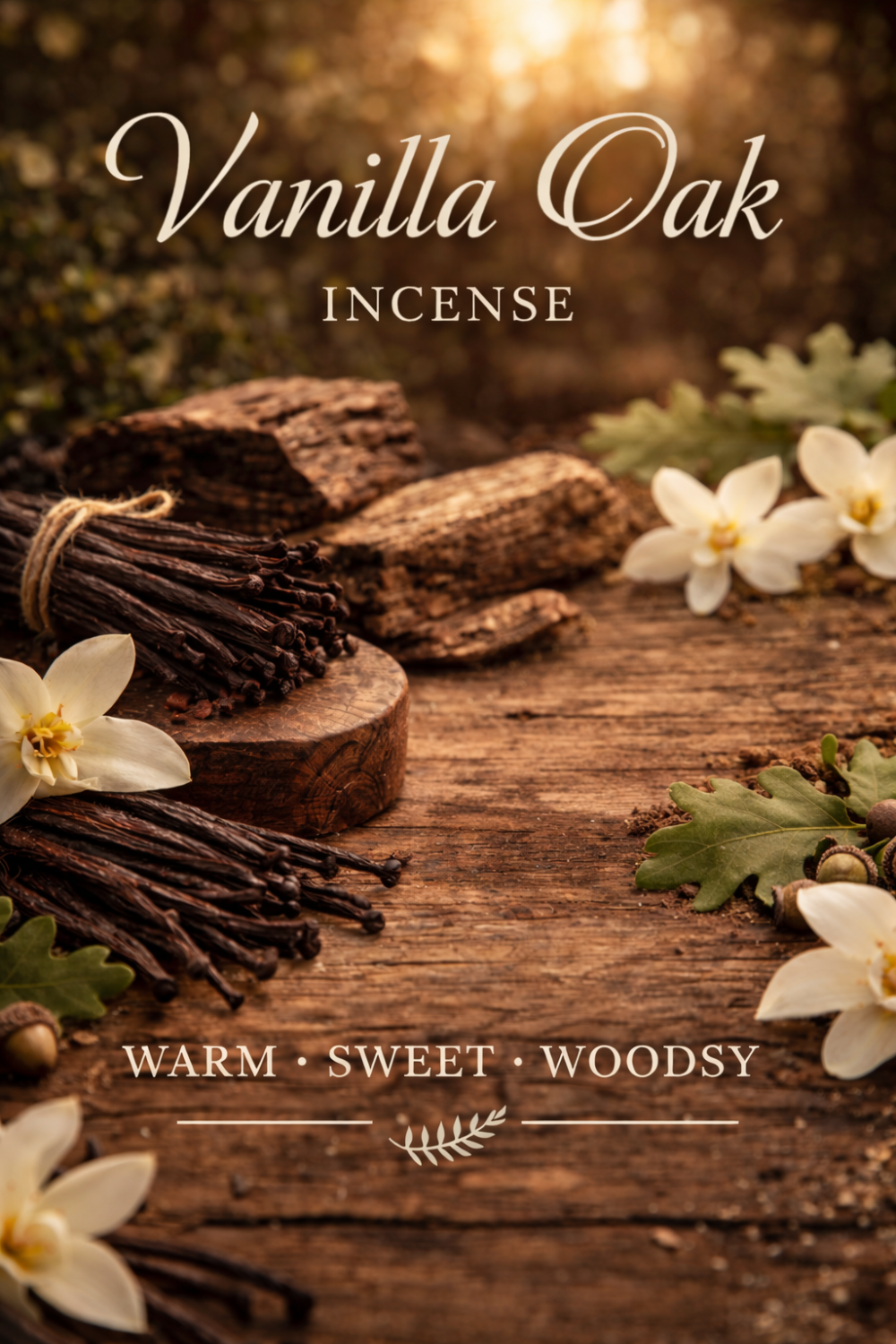Vanilla Oak Incense – A Warm, Gentle Wood Scent