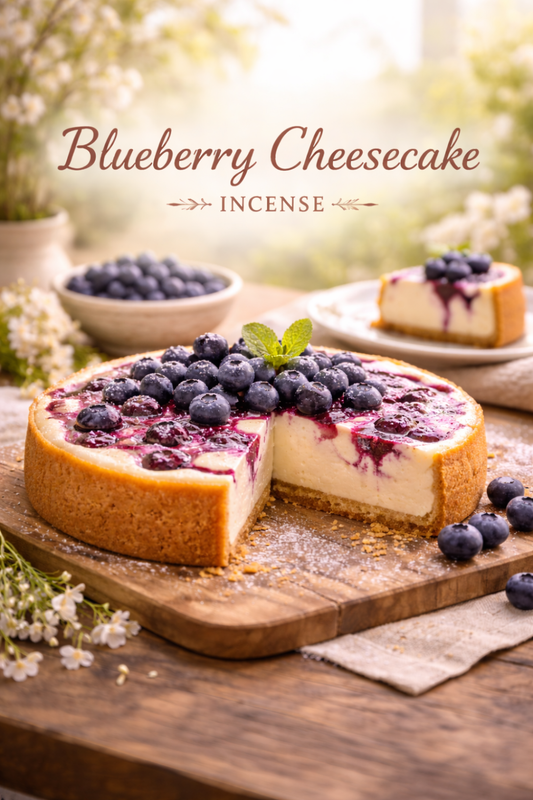 Blueberry Cheesecake Incense – Soft Berry Bakery Scent for a Cozy Home