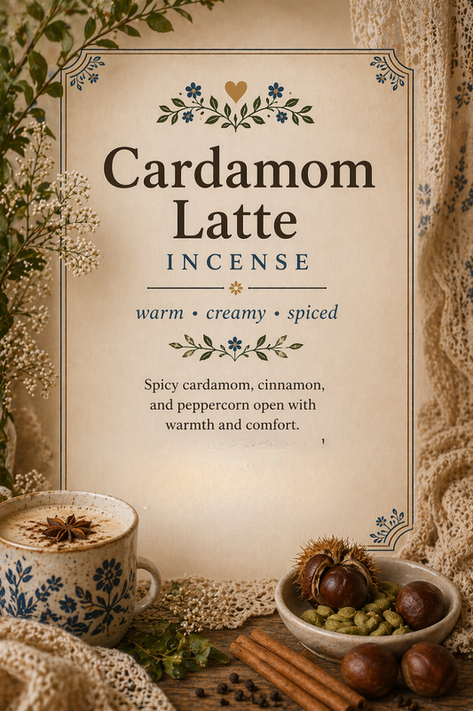 Cardamom Latte Incense Warm Spiced Scent for Cozy Evenings