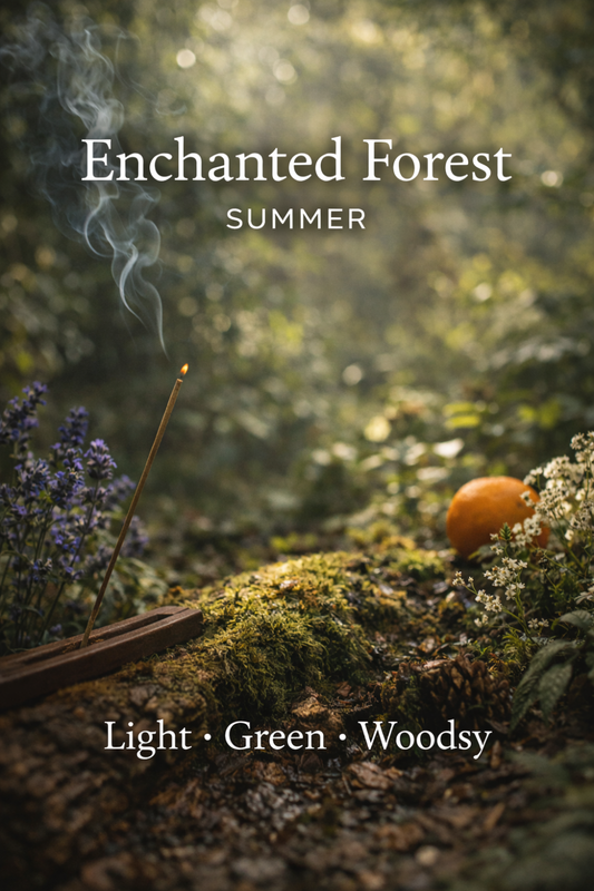 Enchanted Forest Summer Incense Light Green Woodsy Scent