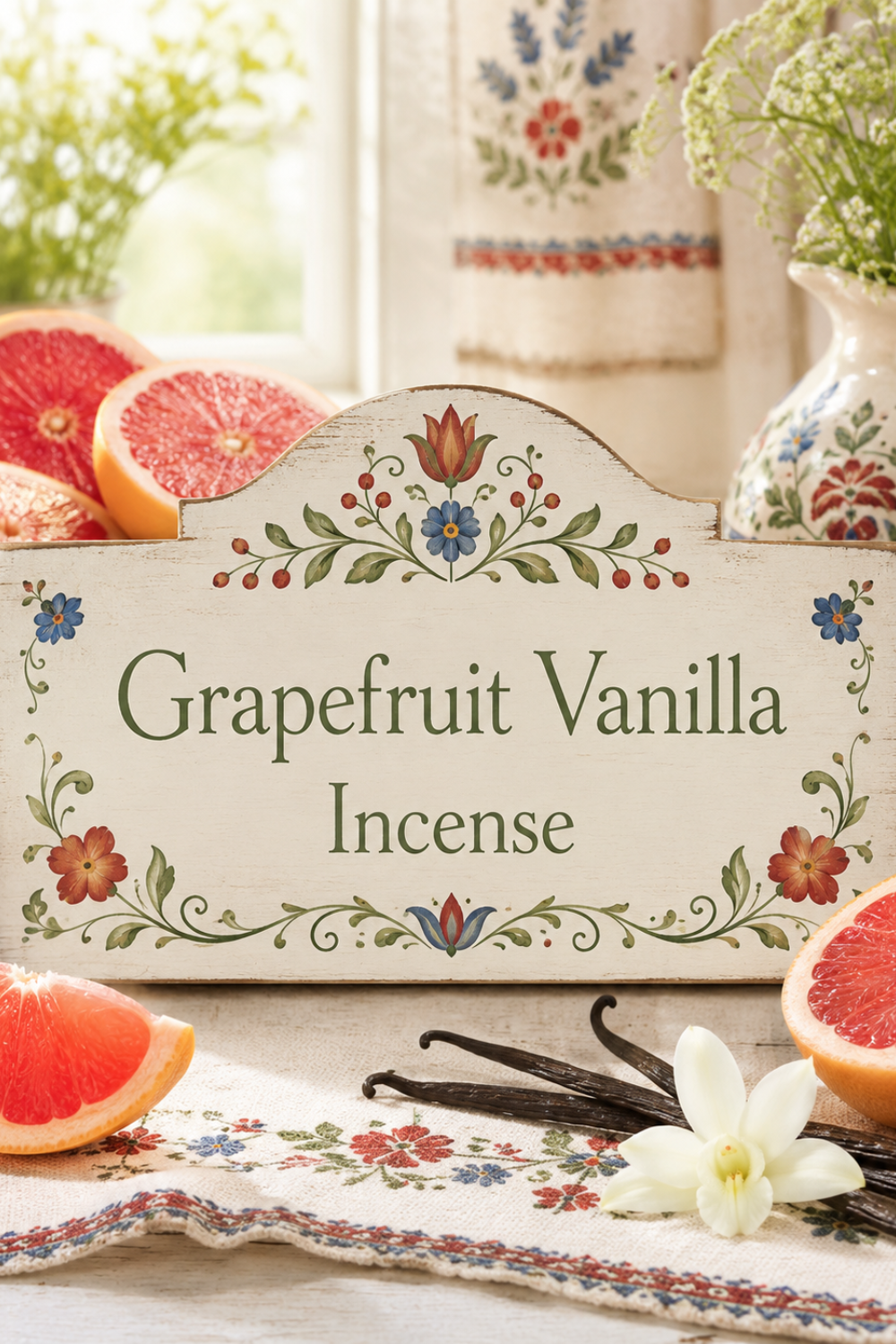Grapefruit Vanilla Incense: Bright Citrus and Soft Vanilla