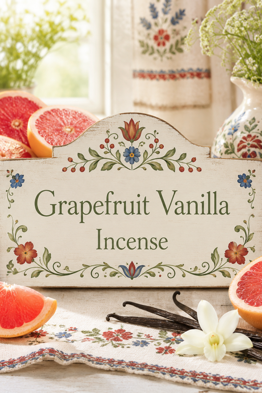Grapefruit Vanilla Incense: Bright Citrus and Soft Vanilla