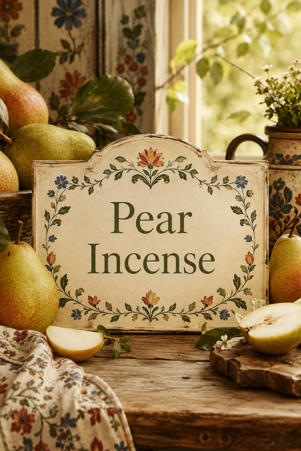 Pear Incense: Soft Orchard Fruit Home Fragrance