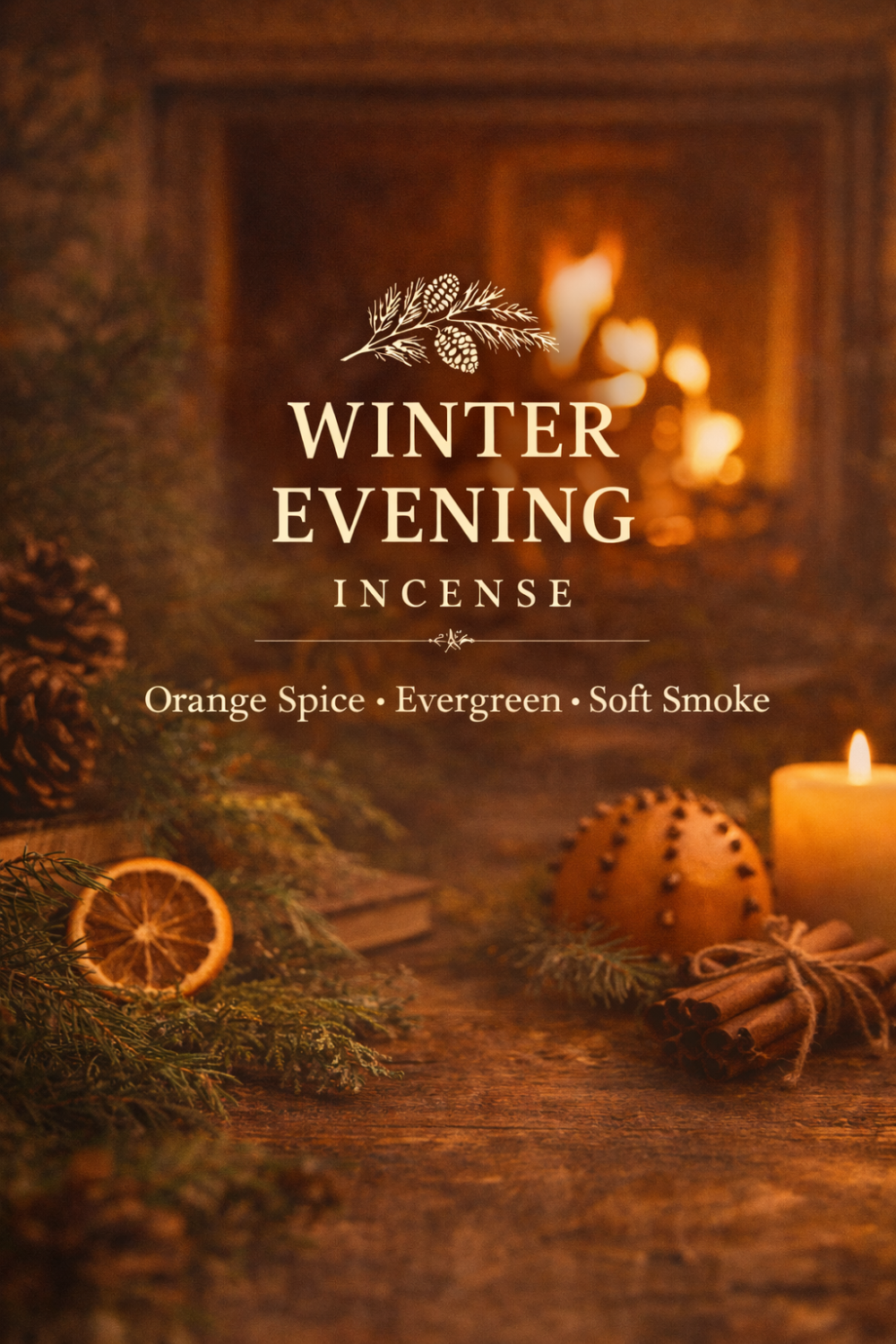 Winter Evening Incense Warm Orange Spice Holiday Home Scent